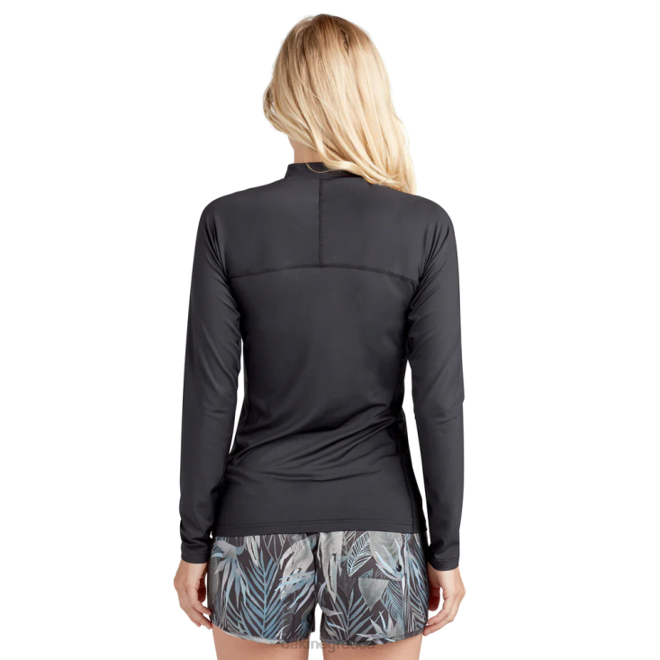 γρ Dakine για άνδρες και γυναίκες hd άνετη εφαρμογή μακριά μανίκια rashguard πλήρωμα μαύρος 4D06T345 είδη ένδυσης