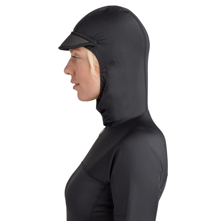 γρ Dakine γυναίκες hd άνετη εφαρμογή rashguard hoodie μαύρος 4D06T772 είδη ένδυσης