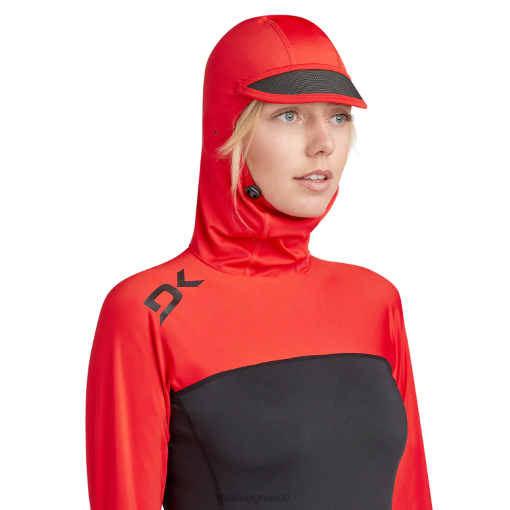 γρ Dakine γυναίκες hd άνετη εφαρμογή rashguard hoodie σκίσιμο κόκκινο 4D06T773 είδη ένδυσης