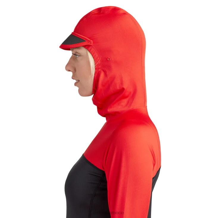 γρ Dakine γυναίκες hd άνετη εφαρμογή rashguard hoodie σκίσιμο κόκκινο 4D06T773 είδη ένδυσης