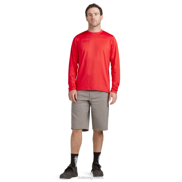 γρ Dakine άνδρες σύγκλινο μακρυμάνικο φανέλα ποδηλάτου σκίσιμο κόκκινο 4D06T140 είδη ένδυσης