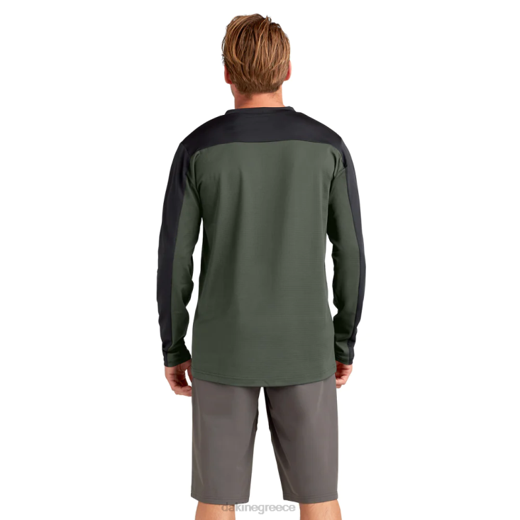 γρ Dakine άνδρες σύγκλινο μακρυμάνικο φανέλα ποδηλάτου πράσινο τύρφη 4D06T147 είδη ένδυσης