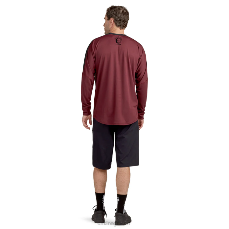 γρ Dakine άνδρες σκουρόχρωμη φανέλα με μακριά μανίκια βυσσινί προσγείωση 4D06T158 είδη ένδυσης