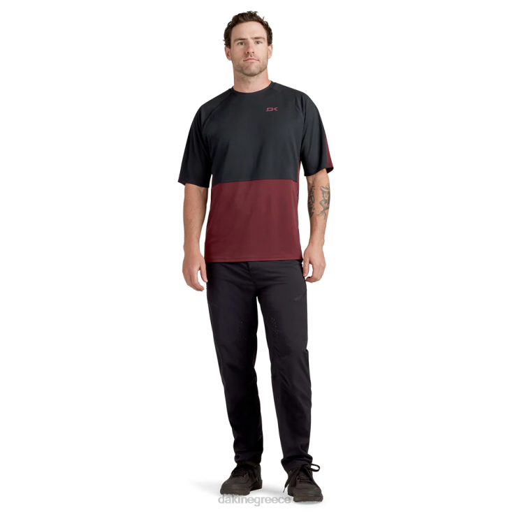γρ Dakine άνδρες σκουρόχρωμη κοντομάνικη φανέλα βυσσινί προσγείωση 4D06T159 είδη ένδυσης