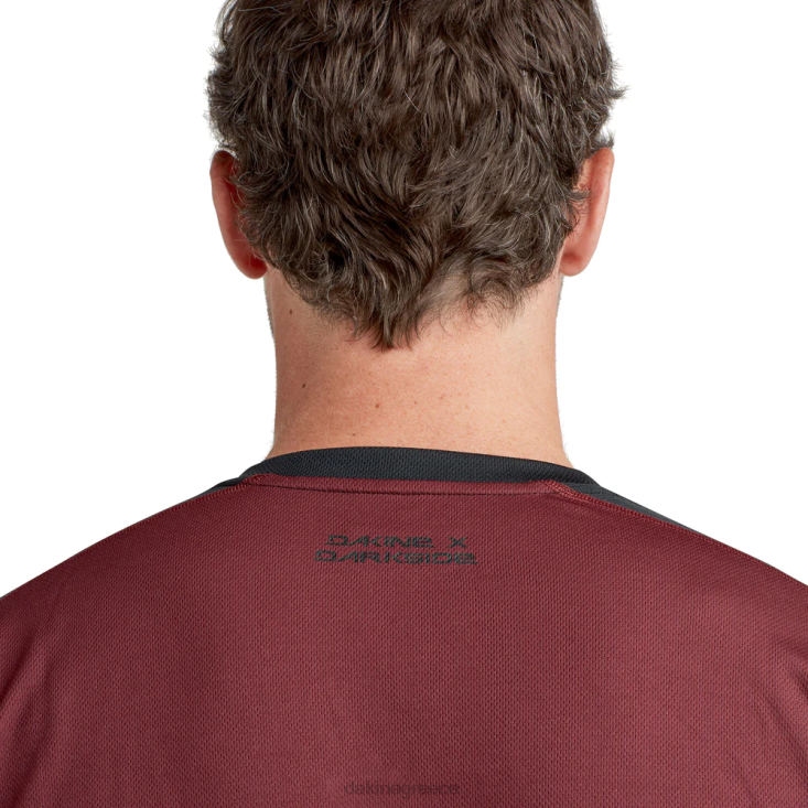 γρ Dakine άνδρες σκουρόχρωμη κοντομάνικη φανέλα βυσσινί προσγείωση 4D06T159 είδη ένδυσης