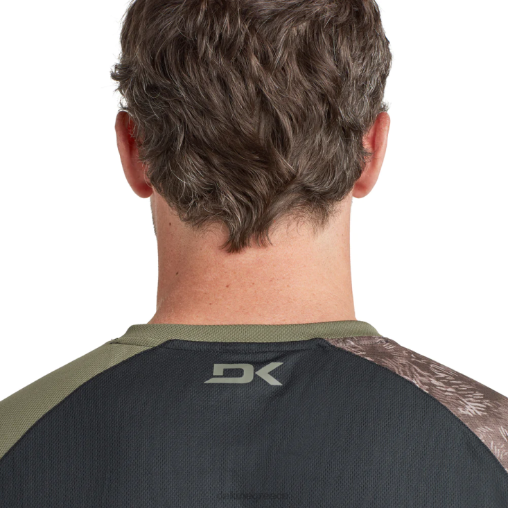 γρ Dakine άνδρες μακρυμάνικη φανέλα ποδηλάτου Thrillium Μαύρο/πράσινο κουβούκλιο & τύπωμα hasher 4D06T154 είδη ένδυσης