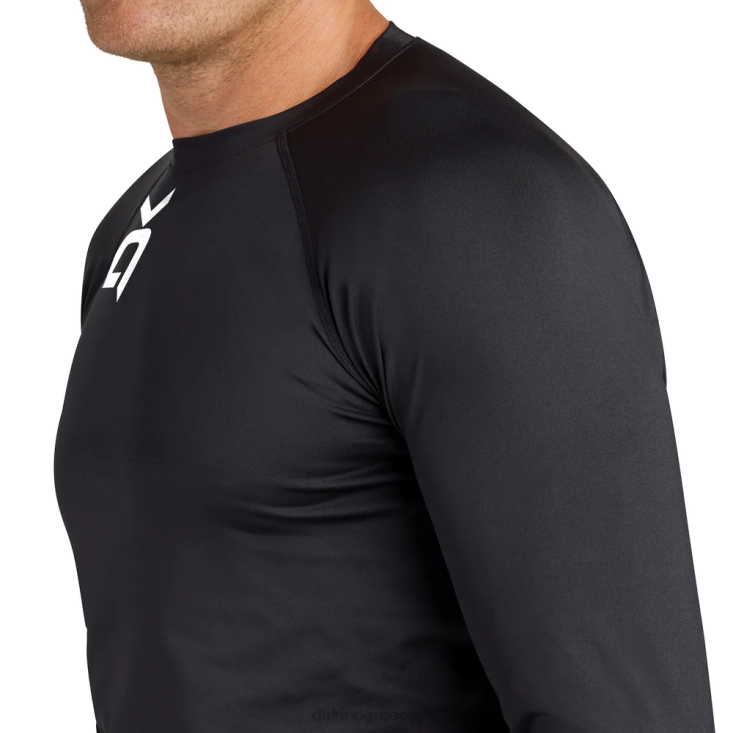 γρ Dakine άνδρες hd άνετη εφαρμογή μακριά μανίκια rashguard πλήρωμα μαύρος 4D06T229 είδη ένδυσης