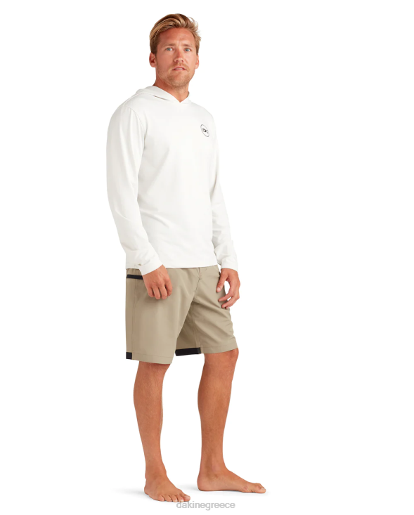 γρ Dakine άνδρες mission loose εφαρμογή με μακριά μανίκια rashguard hoodie σερφάρετε λευκό 4D06T249 είδη ένδυσης