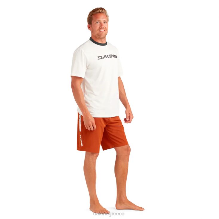 γρ Dakine άνδρες ρίζες χαλαρή εφαρμογή κοντομάνικο rashguard πλήρωμα σερφάρετε λευκό/μαύρο 4D06T239 είδη ένδυσης