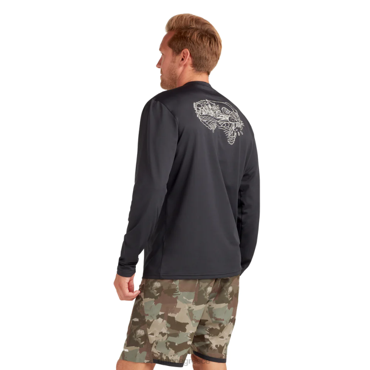 γρ Dakine άνδρες αποστολή χαλαρή εφαρμογή με μακριά μανίκια rashguard πλήρωμα μαύρος 4D06T244 είδη ένδυσης