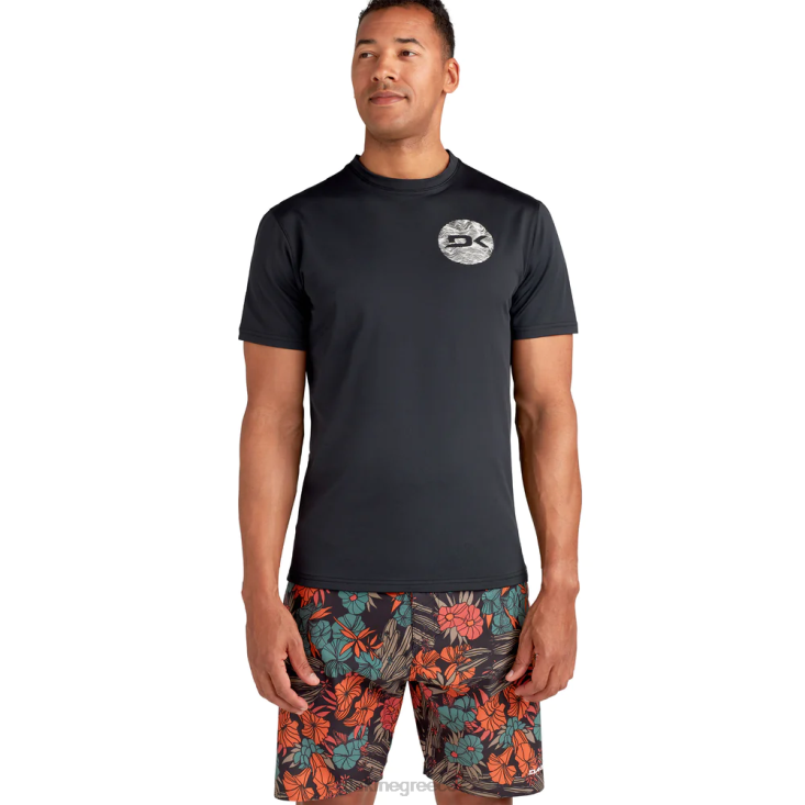 γρ Dakine άνδρες αποστολή χαλαρή εφαρμογή κοντομάνικο rashguard πλήρωμα μαύρος 4D06T246 είδη ένδυσης